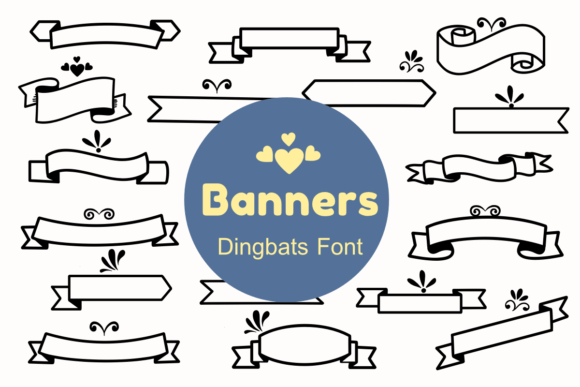 Banners: The Sketched Dingbats Font for Authentic Design