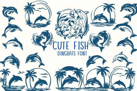 Cute Fish: An Aquatic Dingbats Font for Playful Design