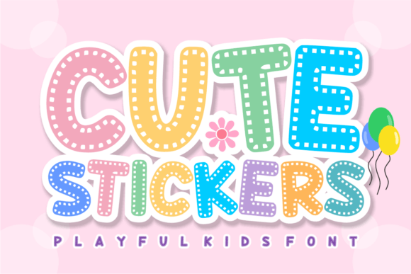 Cute Stickers: A Playful Font for High-Impact Creative Projects