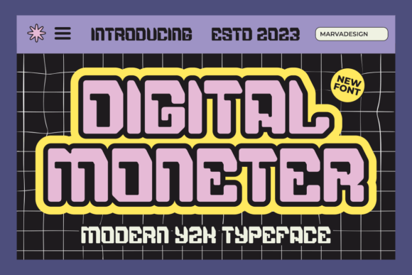 Digital Moneter: A Modern Techno Y2K Font for Bold Brands