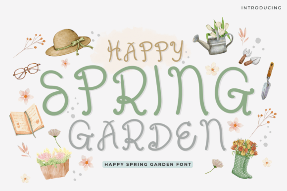 Happy Spring Garden: A Font That Blooms with Personality