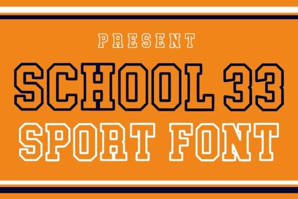 School 33: A Bold Sport Font for Winter and Holiday Branding