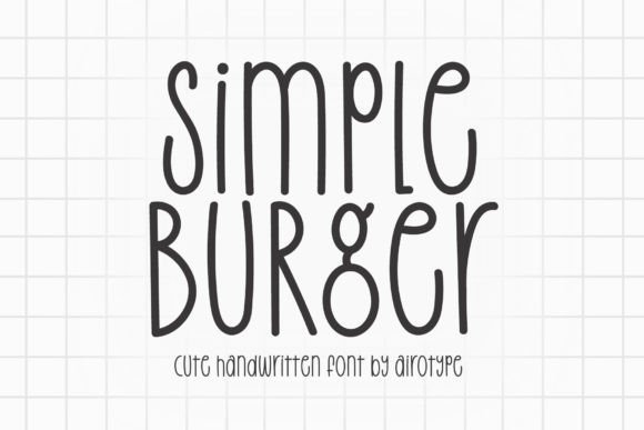 Simple Burger: A Handwritten Font for Authentic, Friendly Designs
