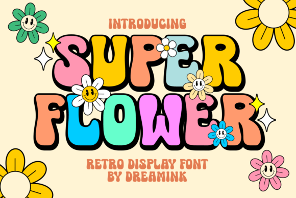 Super Flower: A Retro Display Font for Modern Projects